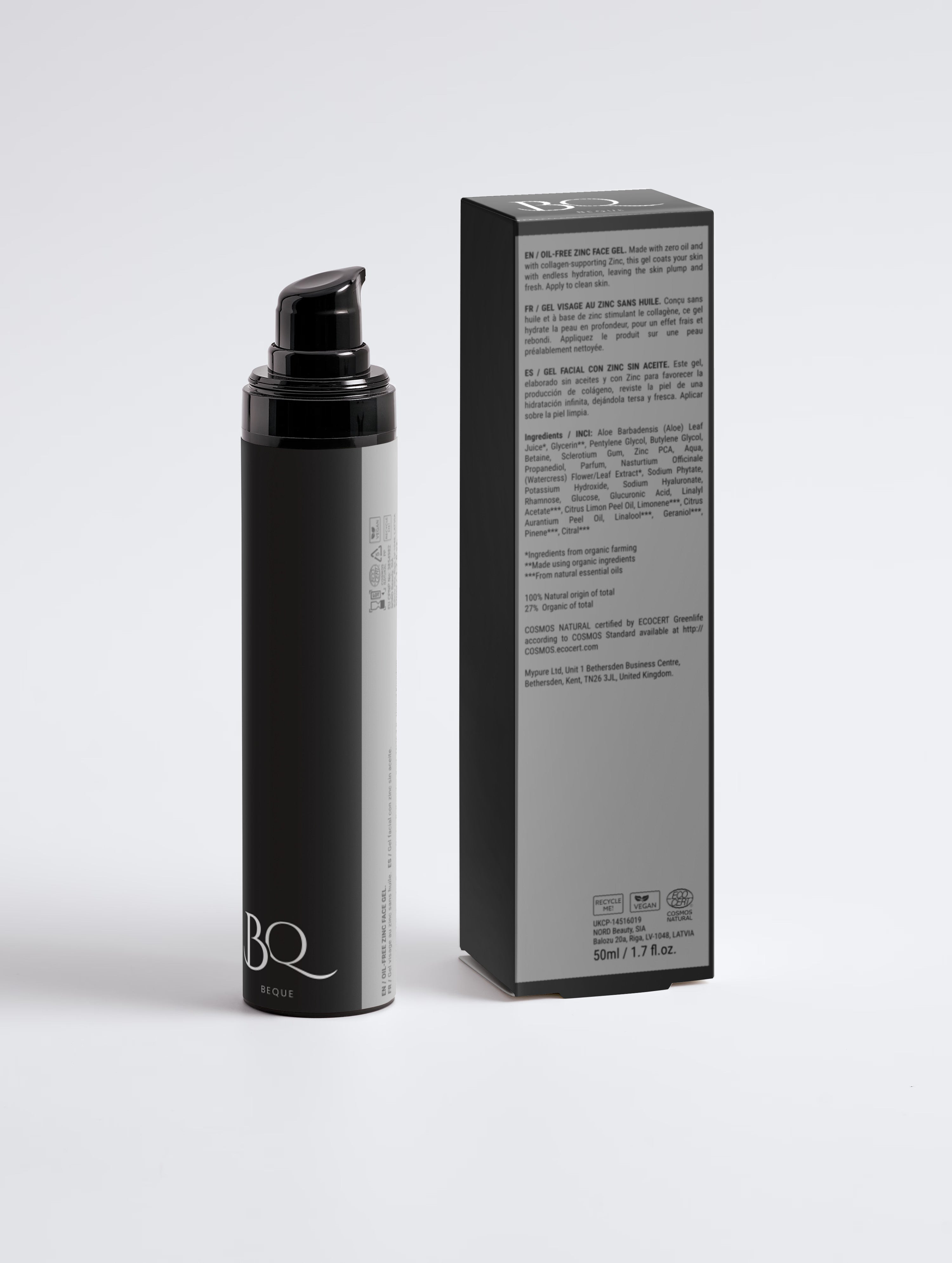 Oil-Free Zinc Face Gel for Men